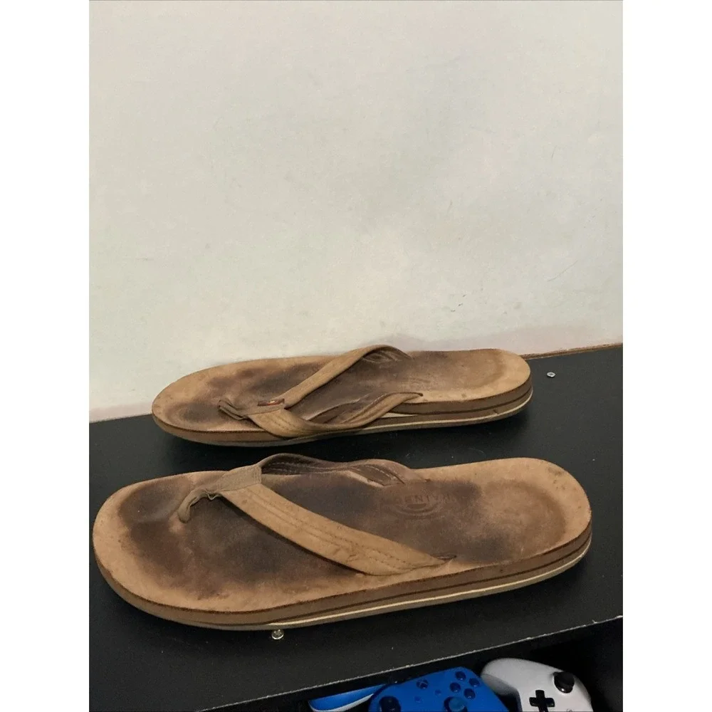 Men's Rainbow Flip Flops - NO SIZE - Brown 13.5